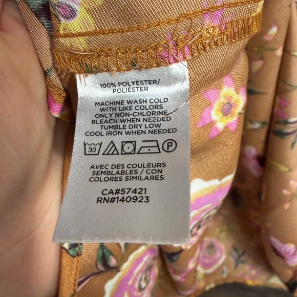 LOFT Floral Blouse in Mustard and Burgundy - Picture 7 of 8